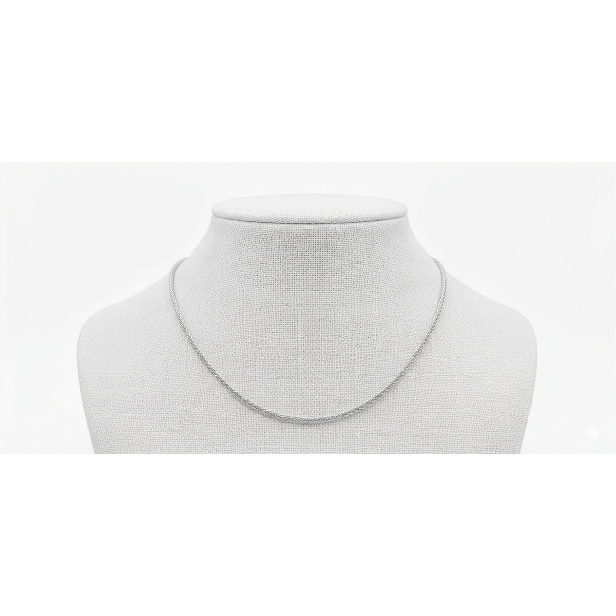 9ct White Gold Spiga 18" Chain 10278
