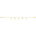Sterling Silver Gold Plate Star and Moon Bracelet 10701