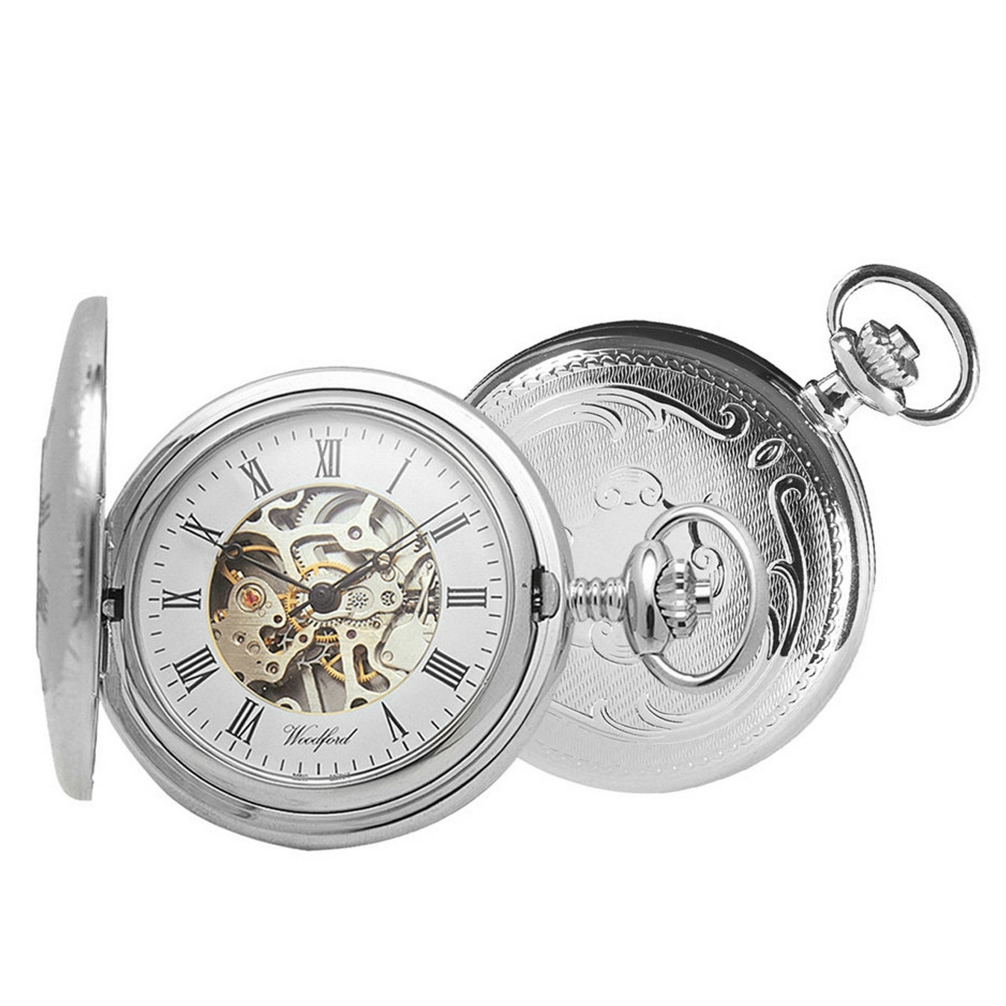 Woodford Skeleton Full Hunter Pocket Watch - 1082