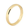 Sterling Silver Gold Plated Plain Wedding Band Size N 11668