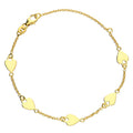 Sterling Silver and Gold Plate Heart Bracelet 11716