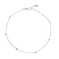 Sterling Silver Cube Anklet 12239