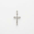 9ct White Gold Diamond Cross Pendant 12657