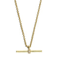 Sterling Silver Gold Plated T-Bar Necklace 1992