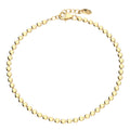 Sterling Silver Gold Plated Flat Disk Bracelet 2028