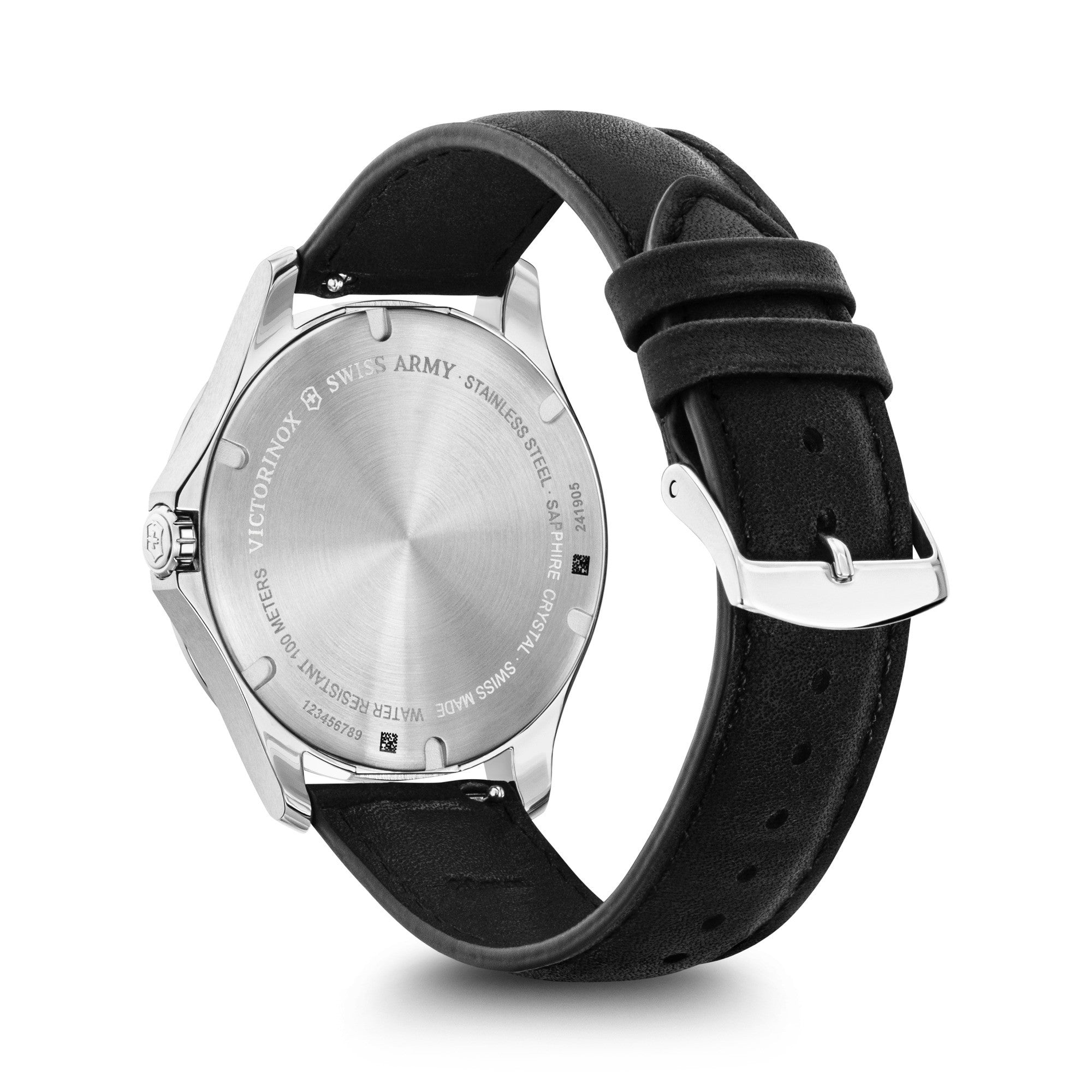 Victorinox Alliance 42mm Black Leather Strap Watch 241905
