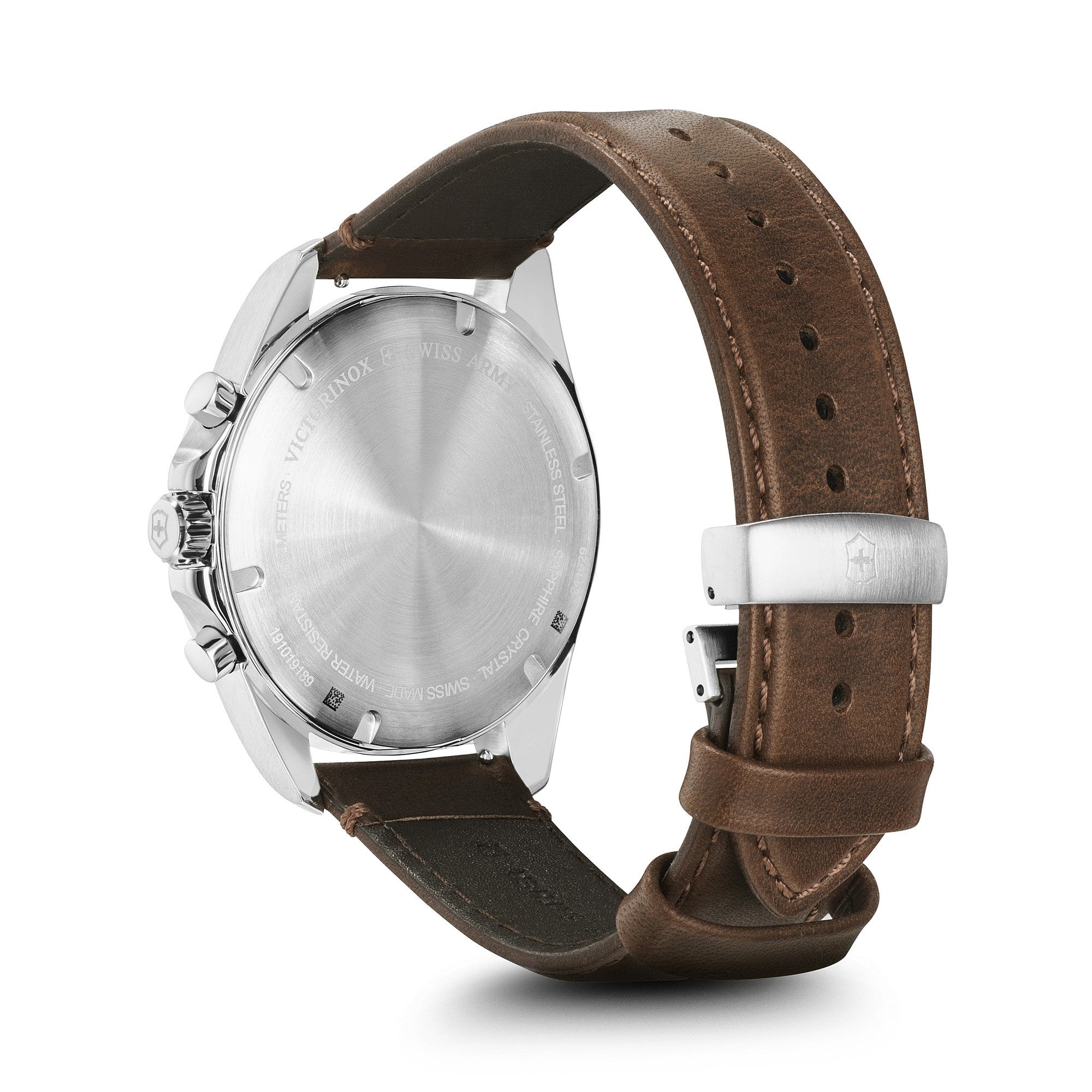 Victorinox FieldForce Classic Chronograph Brown Leather Strap Watch 241928