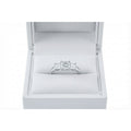 9ct White Gold Trilogy Emerald Cut CZ Ring 3580