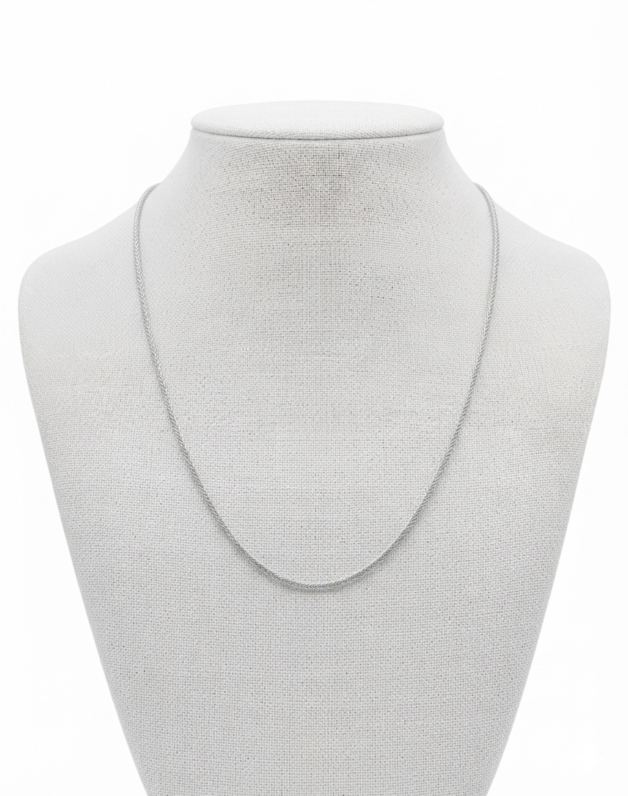 9ct White Gold 18" Spiga Chain 4522