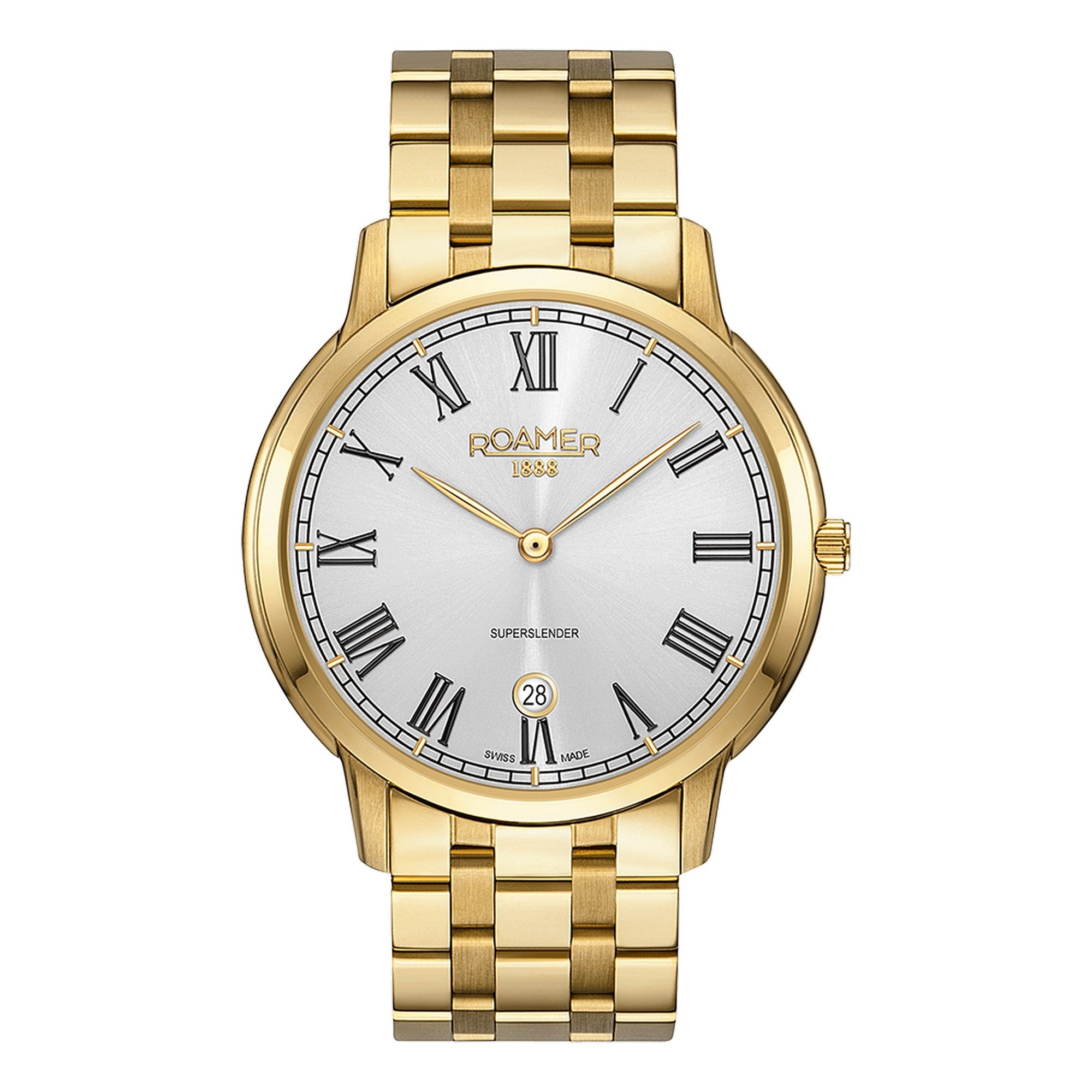 Roamer Gents Superslender Gold Plated Watch 515810-48-22-50
