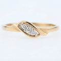 9ct Yellow Gold 0.09pts Twist Twilogy Ring 6362