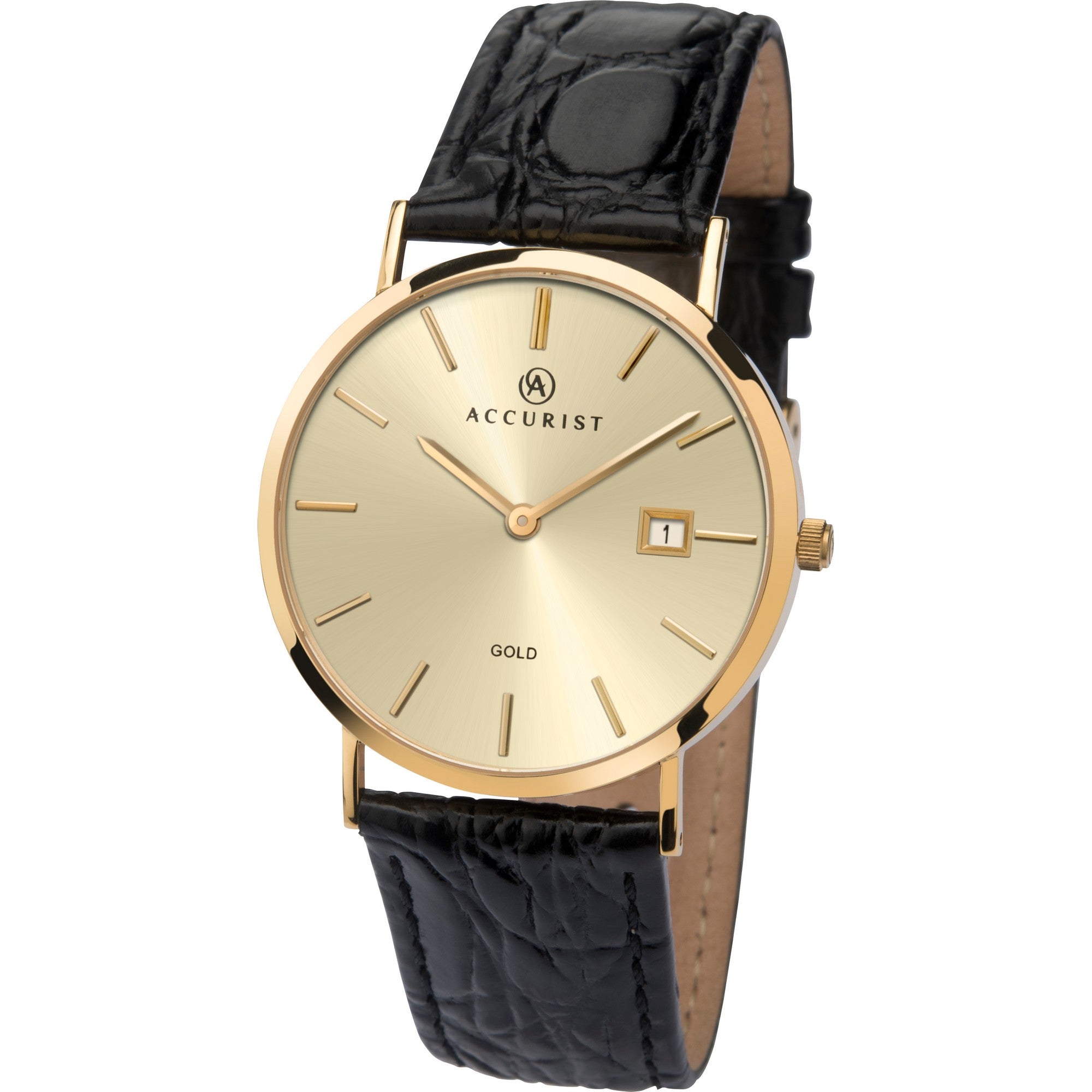Accurist 9ct Gold Strap Watch 7802