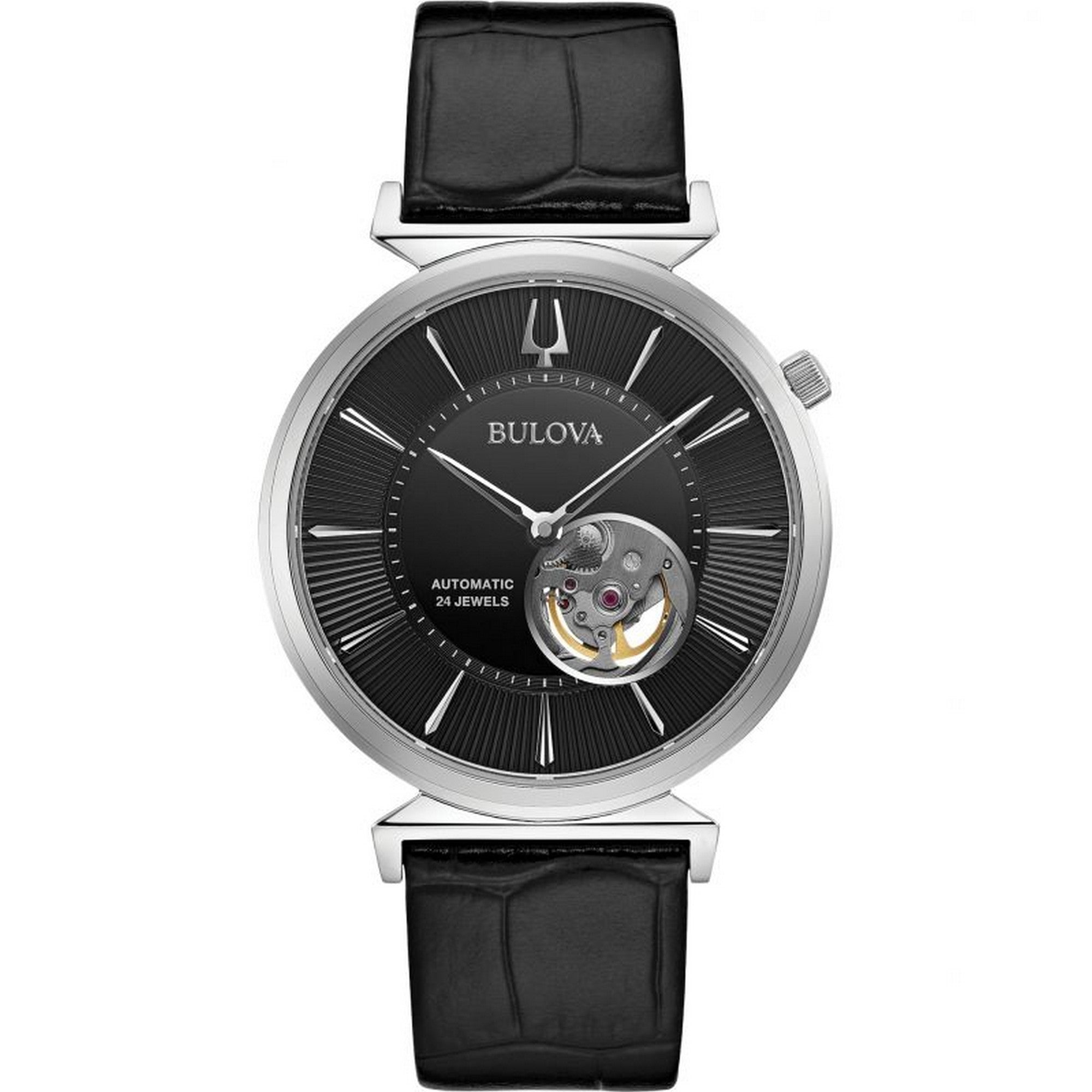Bulova Gents Regatta Automatic Leather Strap Watch 96A234 (LAST ONE, EX-DISPLAY)