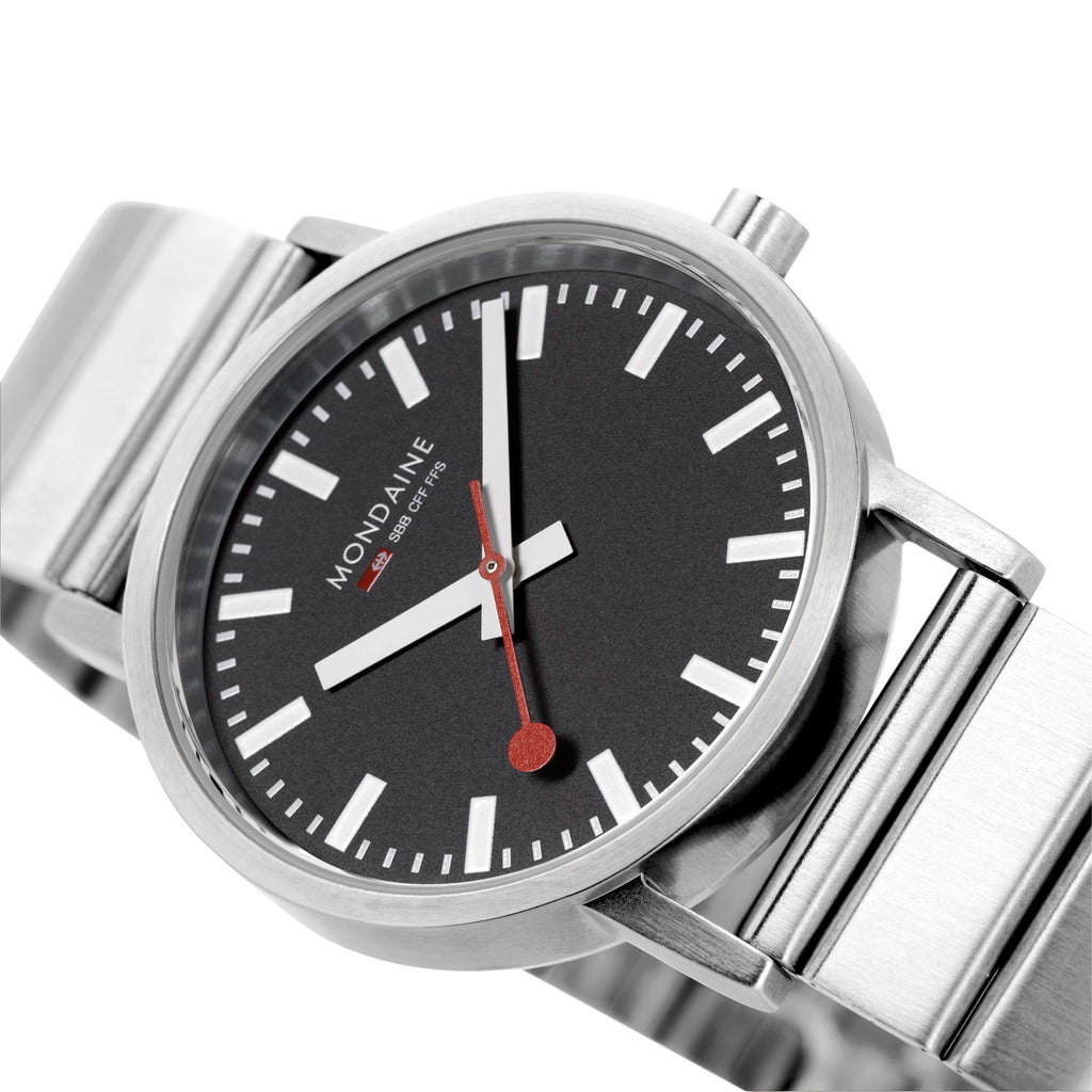 Mondaine Classic 36mm, Silver Stainless Steel Watch - A660.30314.16SBW