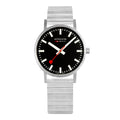Mondaine Classic 36mm, Silver Stainless Steel Watch - A660.30314.16SBW