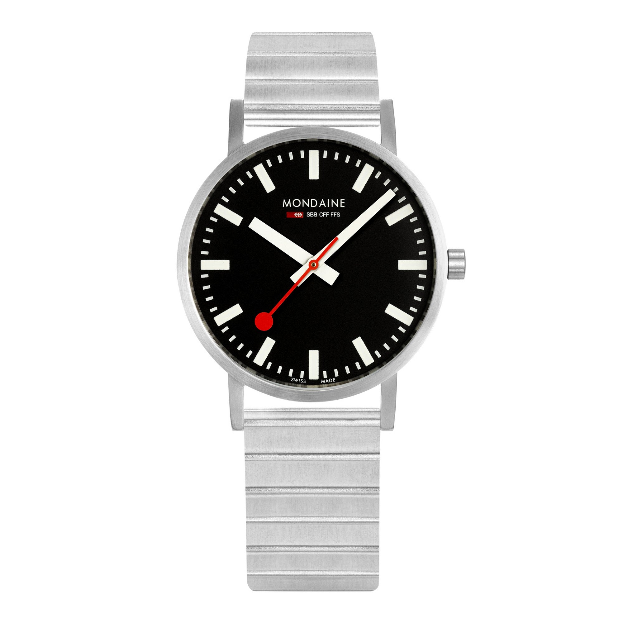 Mondaine Classic 36mm, Silver Stainless Steel Watch - A660.30314.16SBW