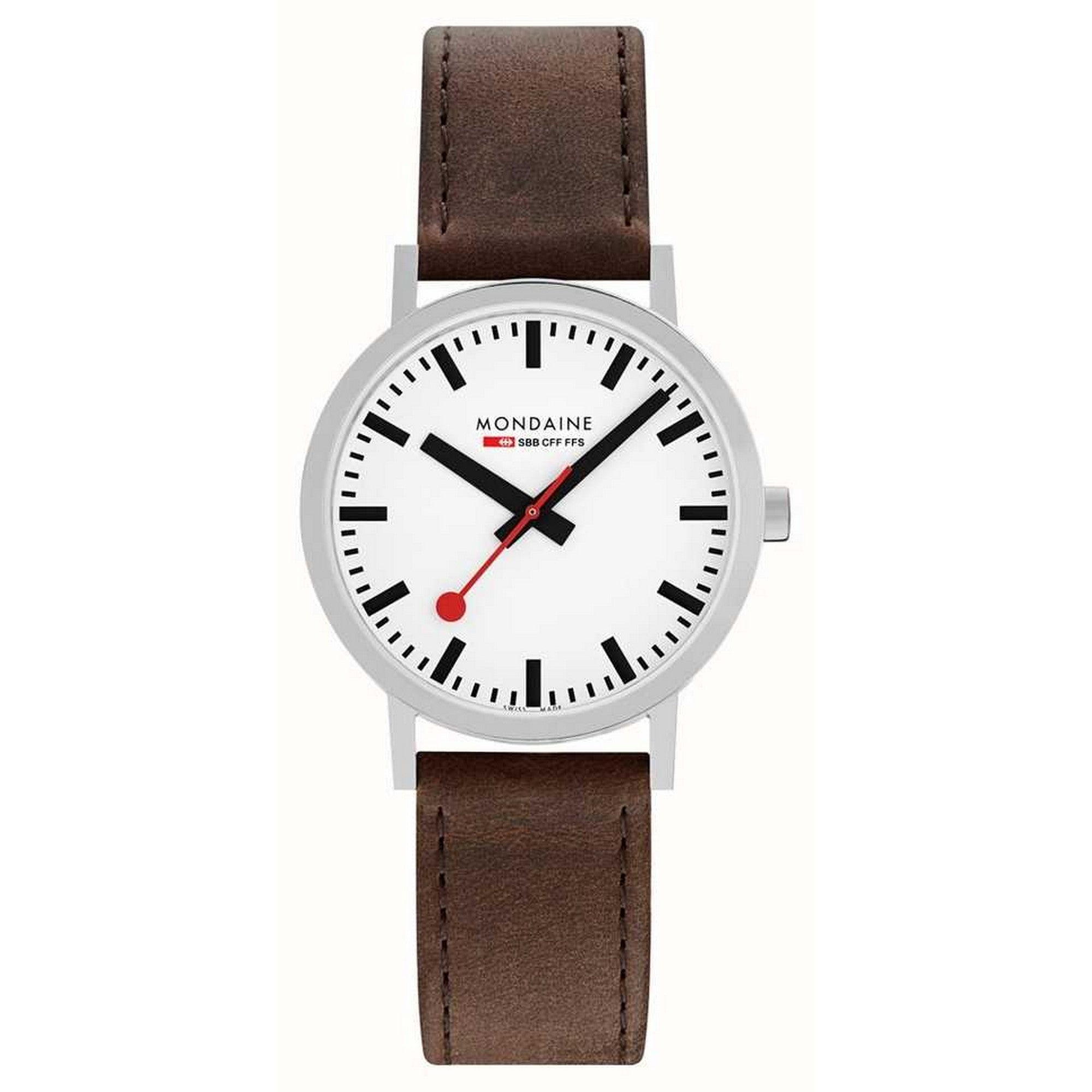 Mondaine 40mm Brown Grape Leather Watch A660.30360.11SBGV