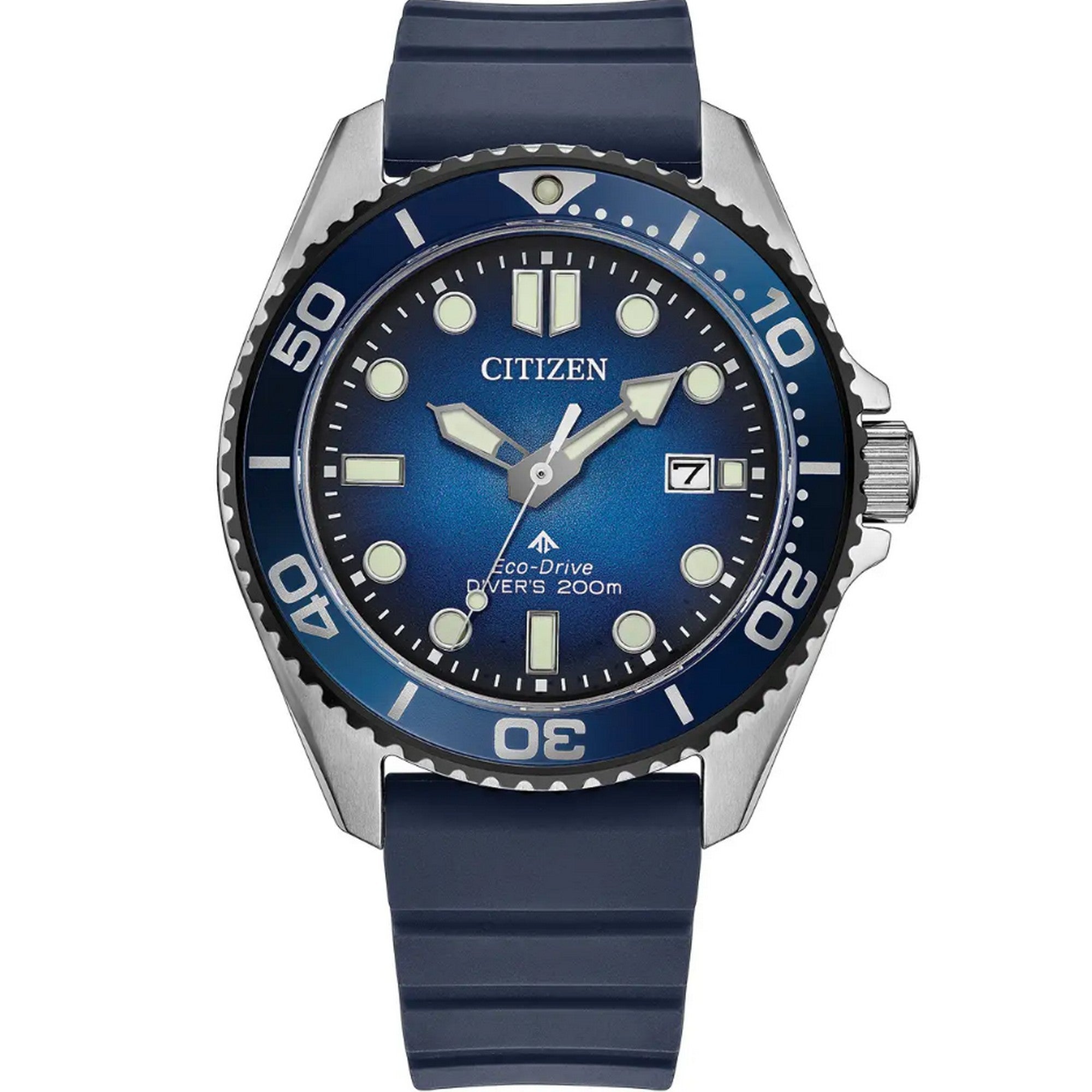 Citizen Gents Promaster Divers Eco-Drive Blue Strap Watch BN0267-04L