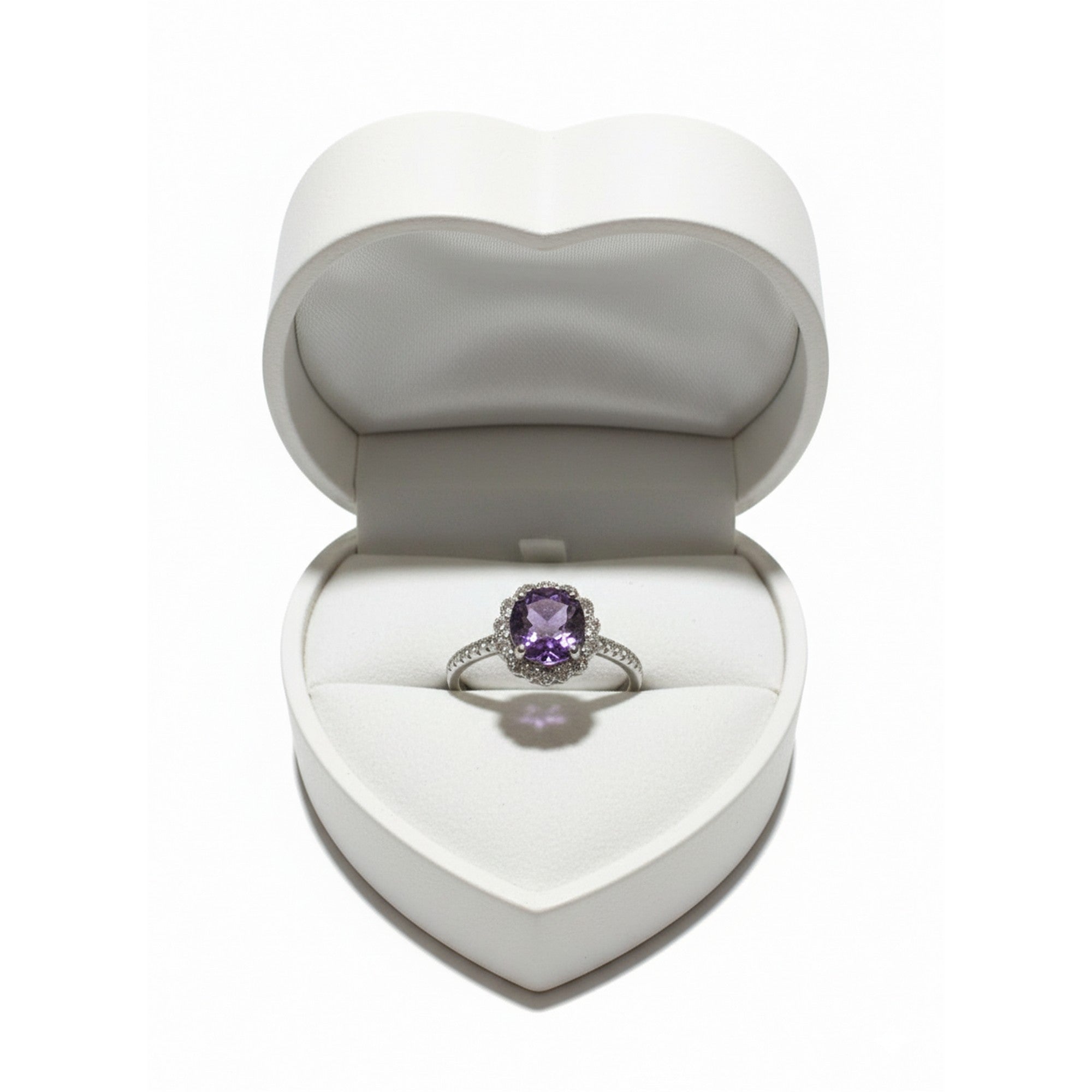9ct White Gold Amethyst Ring DAR1444W