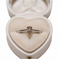 9ct White Gold 0.18ct Diamond Peardrop Solitaire Ring 11112