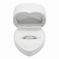 9ct White Gold 0.09cts Diamond Half-Eternity Band Ring 12142