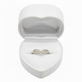 9ct White Gold 0.15cts Diamond Wishbone Ring 12143