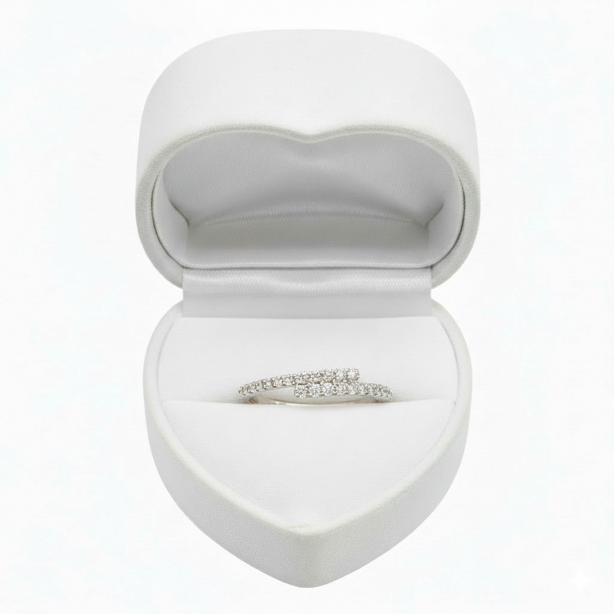 9ct White Gold 0.25cts Diamond Crossover Ring ES-DR1786W