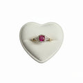 9ct Yellow Gold 0.29ct Diamond & Ruby Cushion-Cut Halo Cluster Ring ES-DRR1326