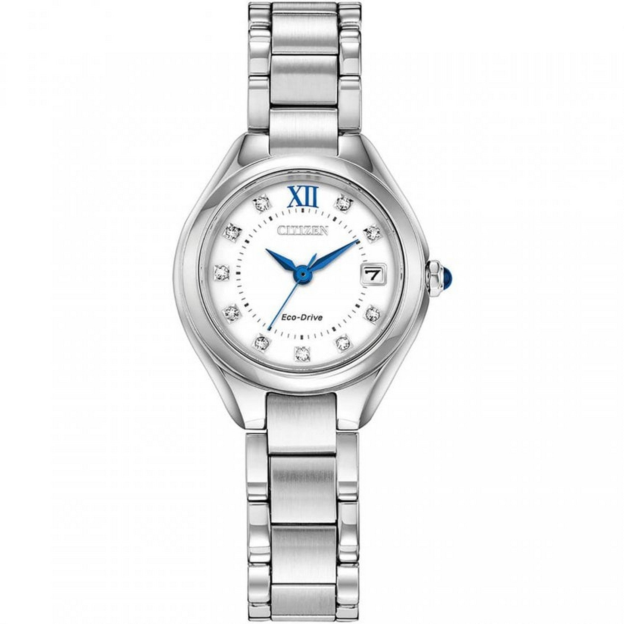 Ladies Eco Drive Silhouette Blue Hands Bracelet Watch EW2540-83A