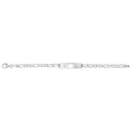 Silver Babies CZ Figaro Identity Bracelet 7251