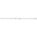 Silver Babies' Trace Cut-Out Star Oval ID Bracelet 7255