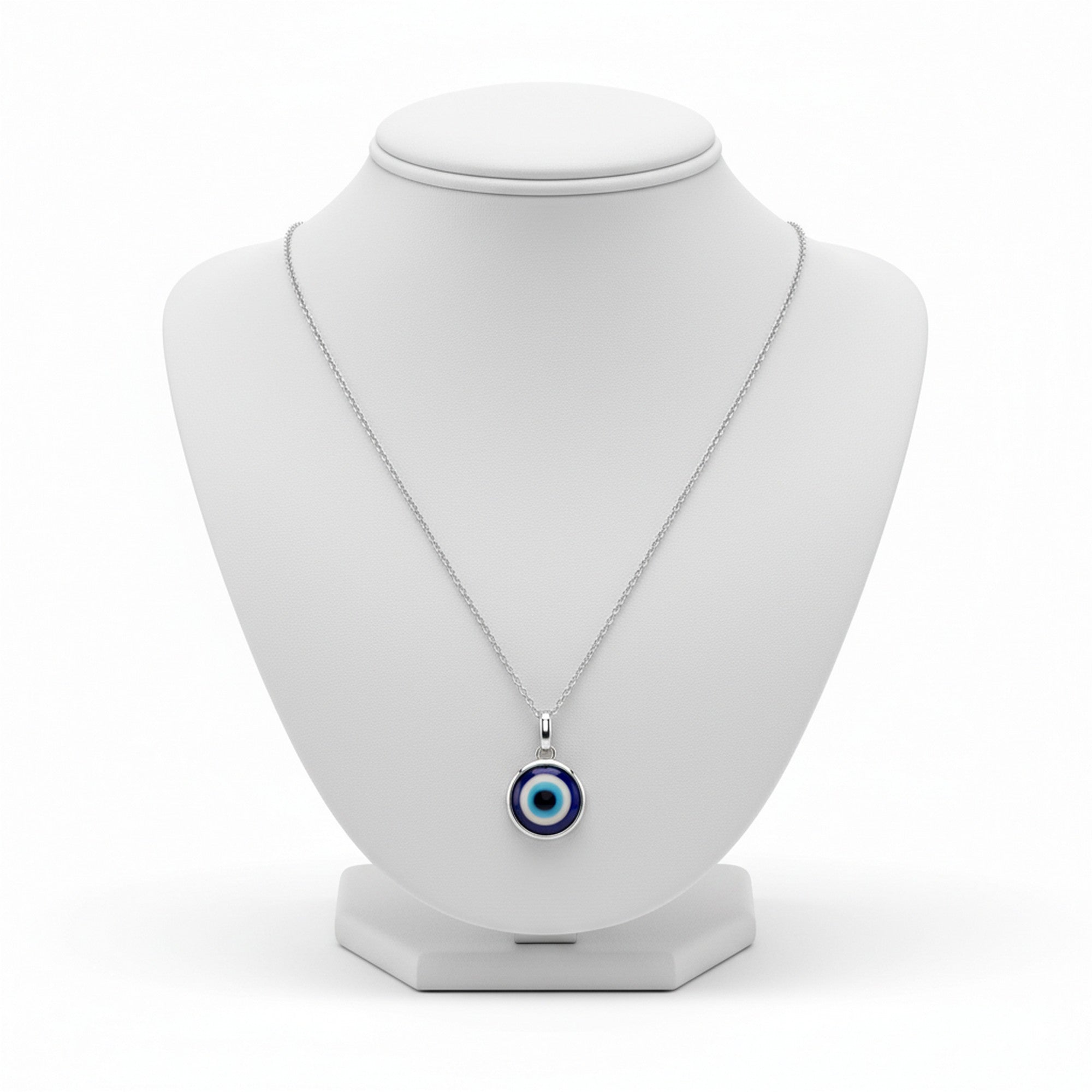 Sterling Silver 18" Evil Eye Necklace TL-G3441