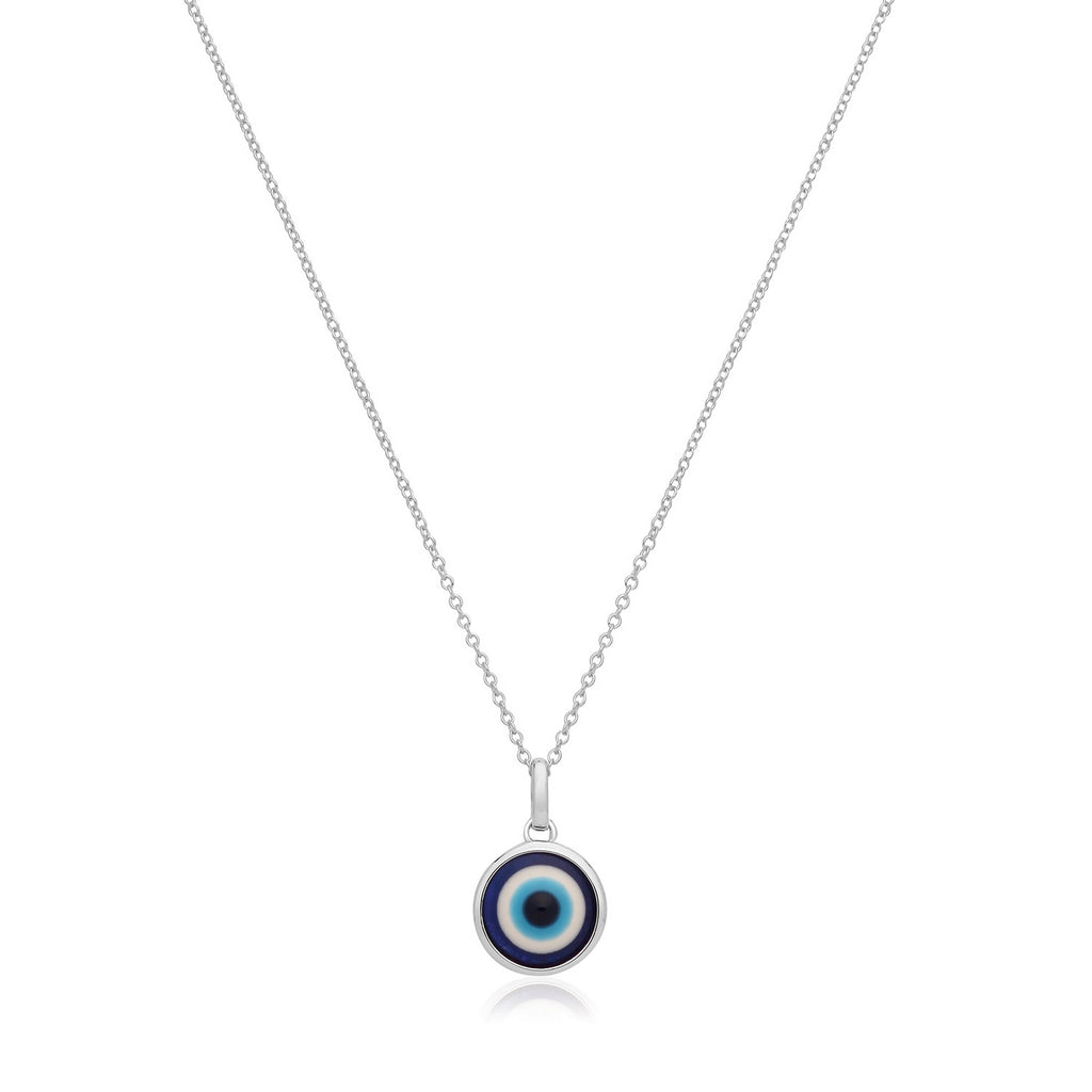 Sterling Silver 18" Evil Eye Necklace 10665