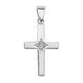 Silver CZ Centre Cross Pendant 12858