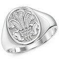 Silver Gents Celtic Feather Ring 10657