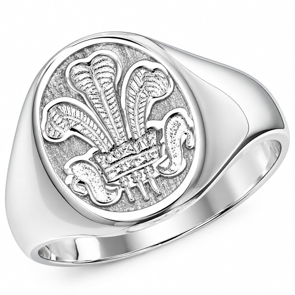 Silver Gents Celtic Feather Ring 10657