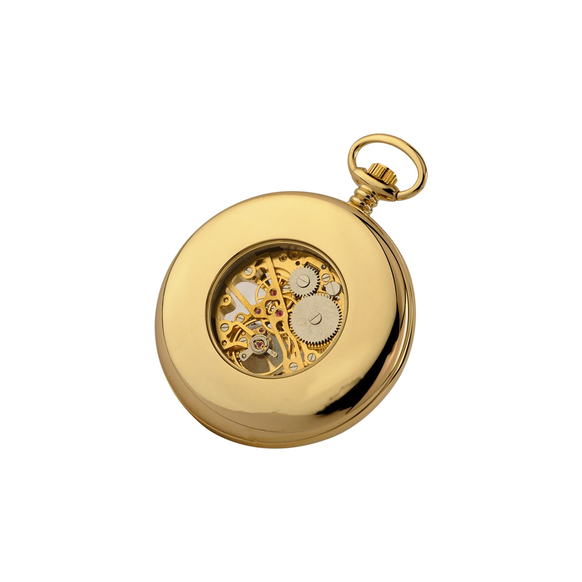 Woodford Open Face Gold Plated Skeleton Pocket Watch 1030