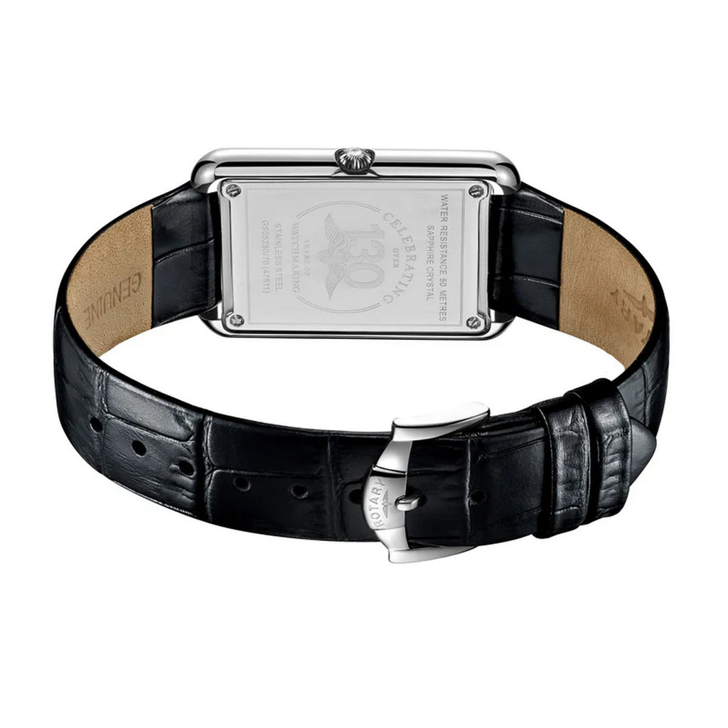 Rotary Gents Heritage Astoria Black Leather Strap Watch GS05280/70