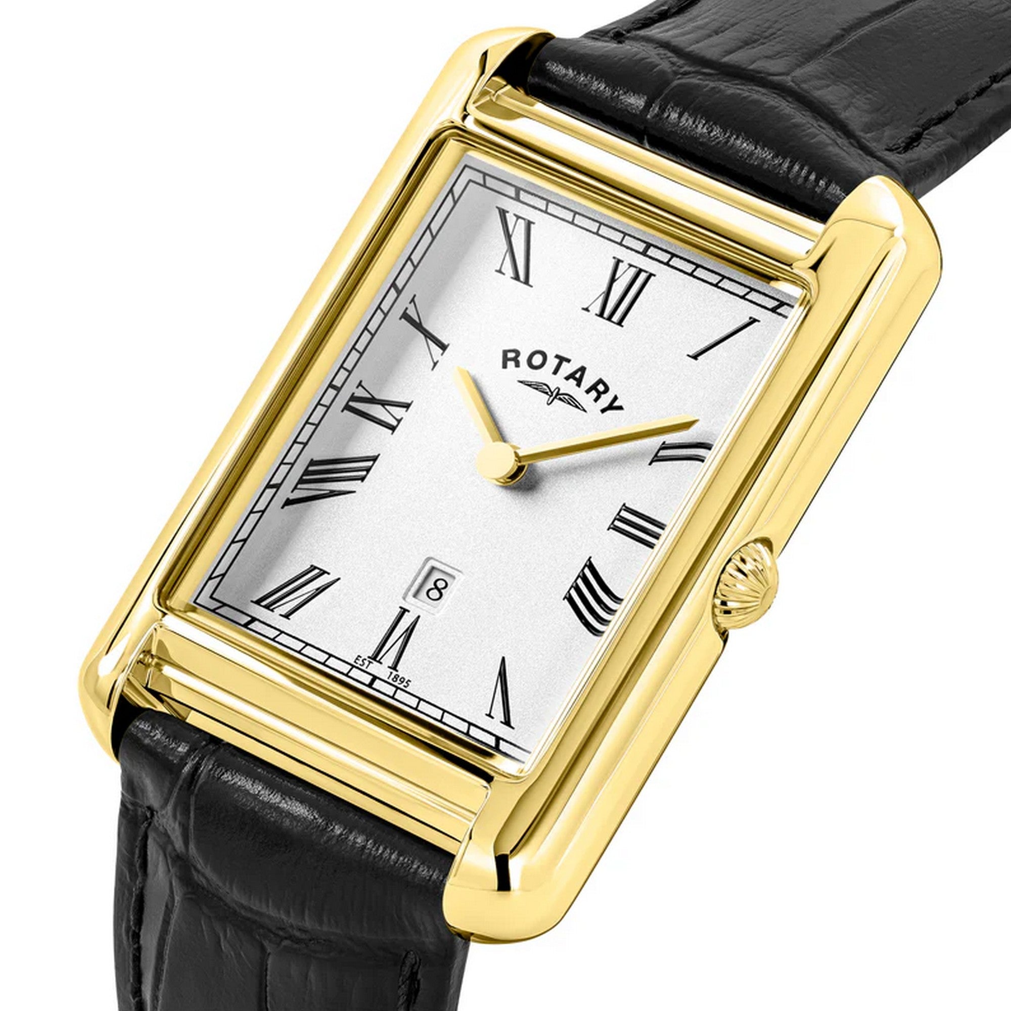 Rotary Gents Heritage Astoria Black Leather Strap Watch GS05283/01