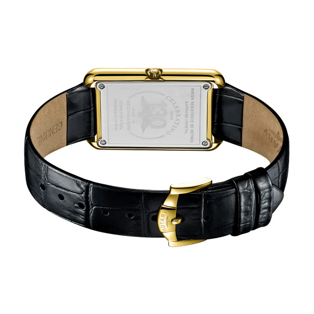 Rotary Gents Heritage Astoria Black Leather Strap Watch GS05283/01
