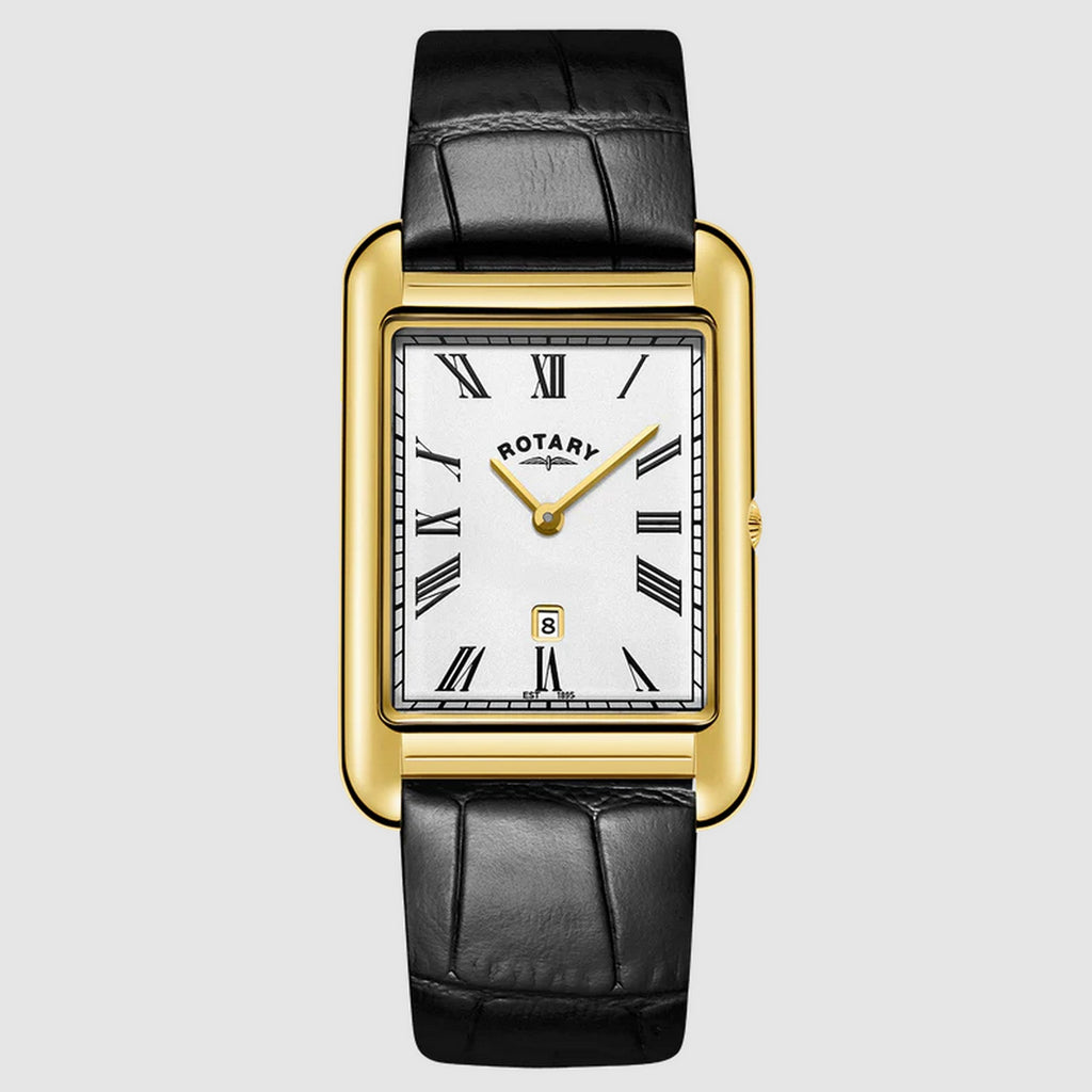 Rotary Gents Heritage Astoria Black Leather Strap Watch GS05283/01