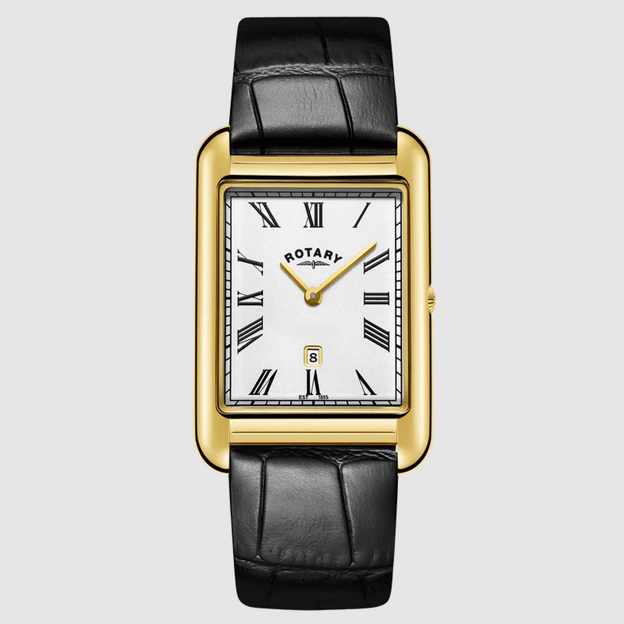 Rotary Gents Heritage Astoria Black Leather Strap Watch GS05283/01