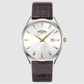 Rotary Gents Ultra Slim Brown Leather Stap Watch GS08010/02