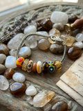 Troll Bracelet & 7 Coloured Beads + 1 Stopper