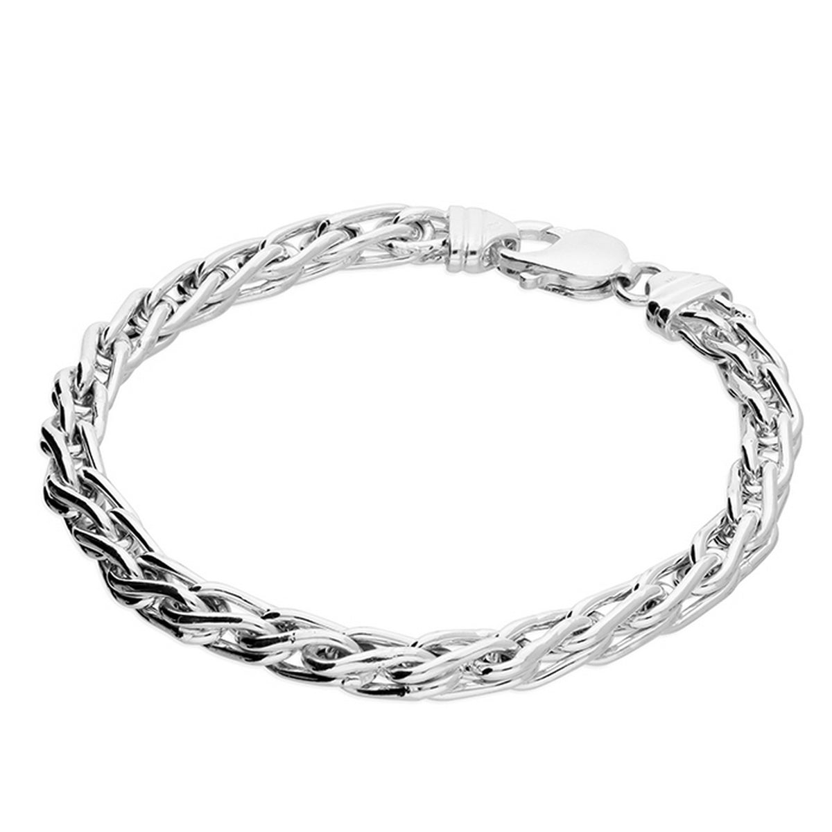 Silver Gents Wheat Chain Bracelet 11288