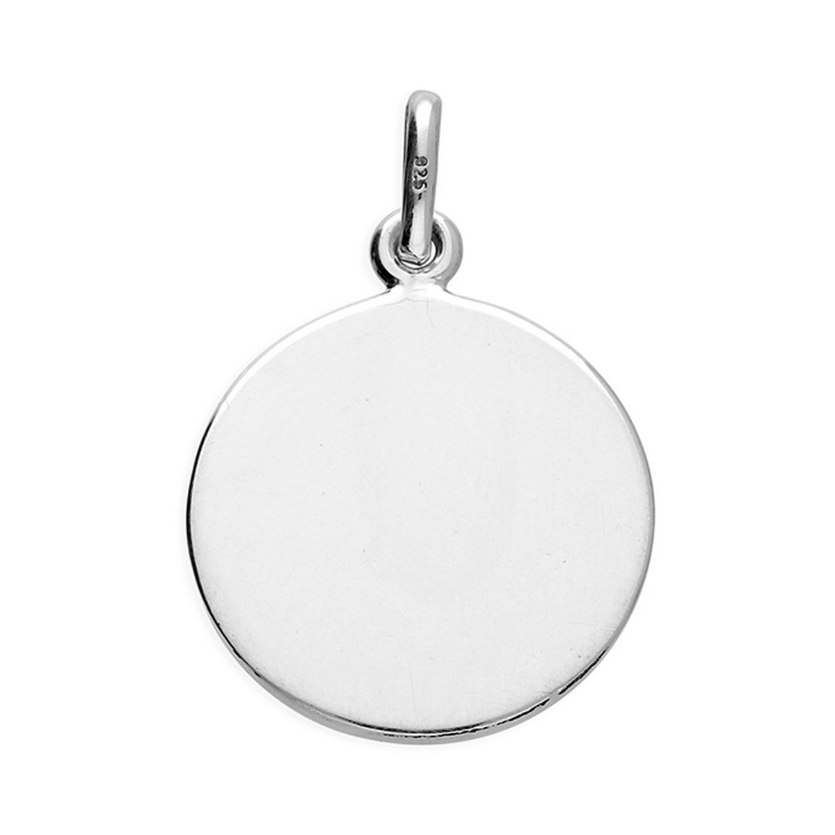 Silver St Christopher Medium Round Pendant 11722