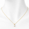 Sterling Silver Yellow Gold Plate CZ Pendant 11783