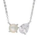 Sterling Silver Toi Et Moi June Birthstone Necklace 12282