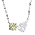 Sterling Silver Toi Et Moi August Birthstone Necklace 12284