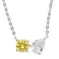 Sterling Silver Toi Et Moi November Birthstone Necklace 12287